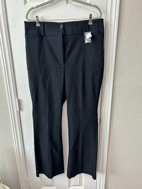 Lane Bryant Black Straight-Leg Dress Trousers